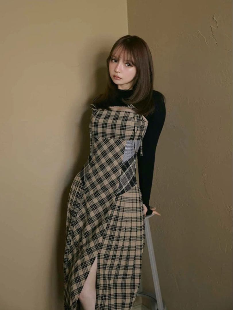 ワンピース Nadia check long dress beige 2026年最新】nadia check longの人気アイテム - メルカリ