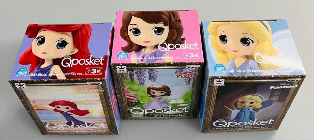 ディズニー Qposket petit フィギュア キューポスケット 全3種類