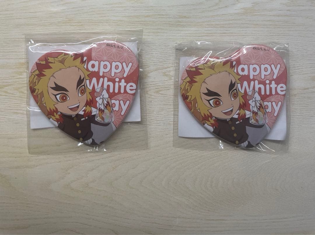 鬼滅の刃 ufotable ホワイトデー2021ハート型缶バッジ 煉獄杏寿郎