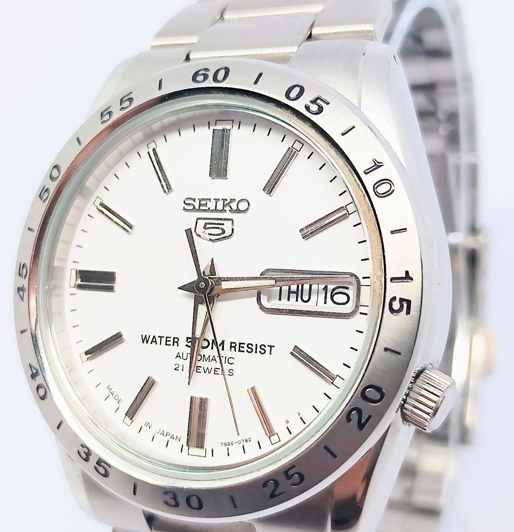 極美品】セイコー5 SNKD97J1 白い稲妻 - メルカリ