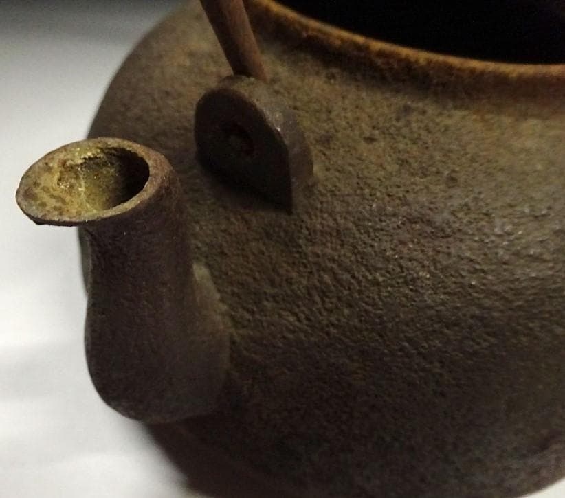 人間国宝】◇『釜師 角谷一圭 松葉地紋 鉄瓶』◇検）亀文堂 龍文堂