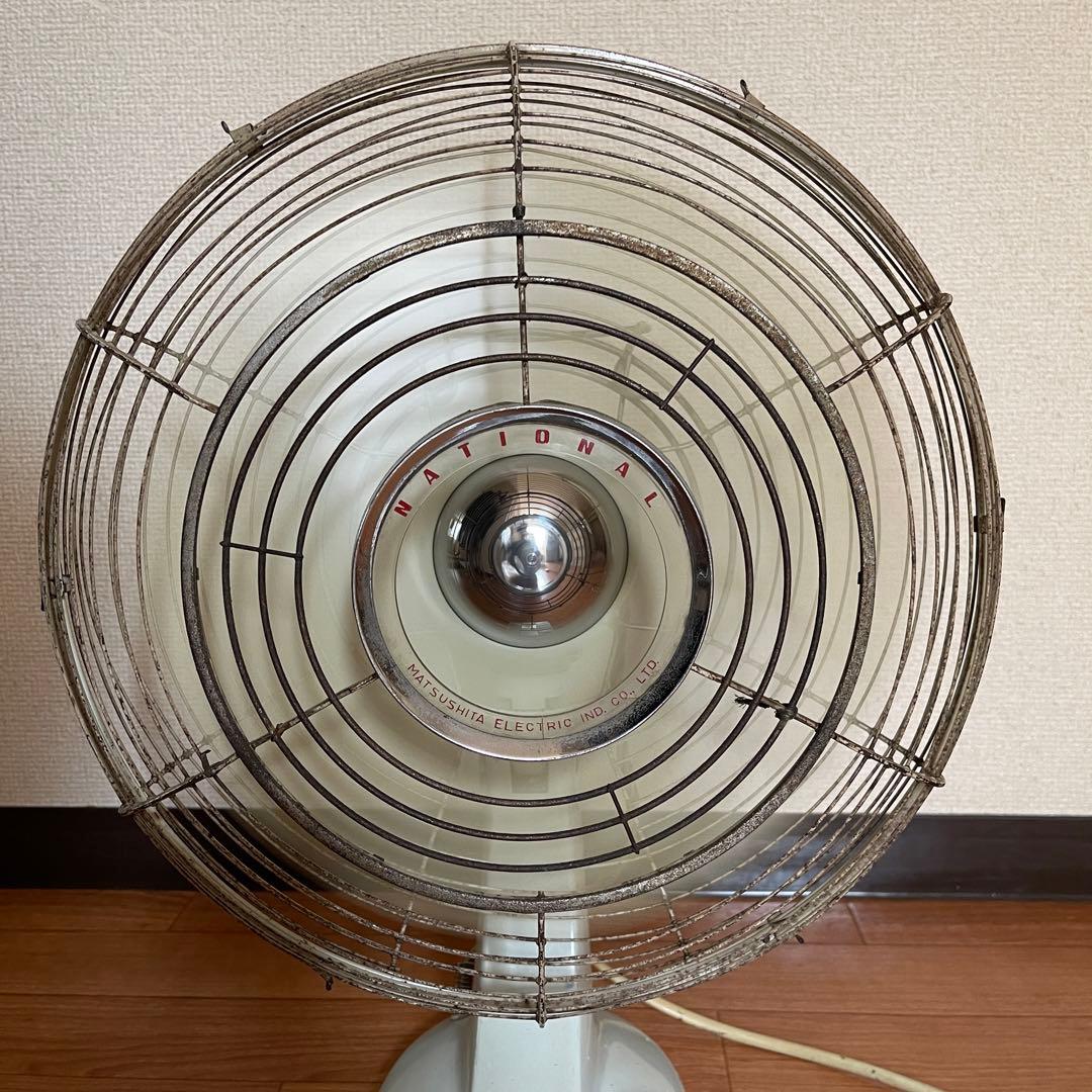 【送料込】扇風機 昭和レトロ 松下電器 ナショナル 動作品 インテリア用