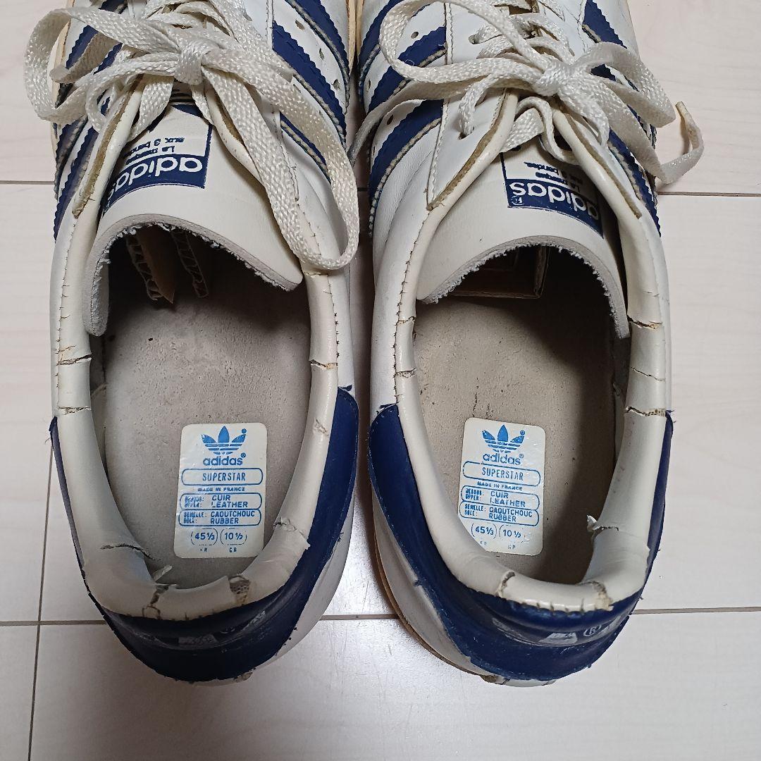 adidas superstar フランス製 ホワイト/ネイビー 28.5センチ - メルカリ
