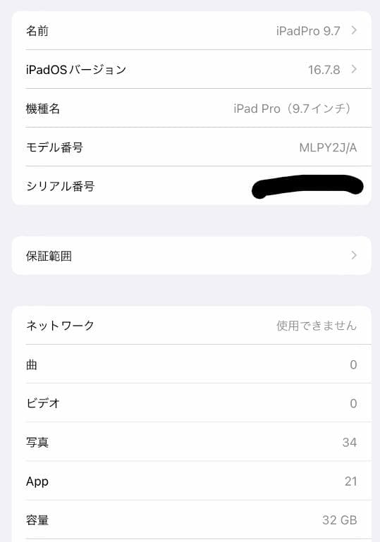 【美品】iPadPro 9.7 Wi-Fi+Cellular 32GB【送料込】