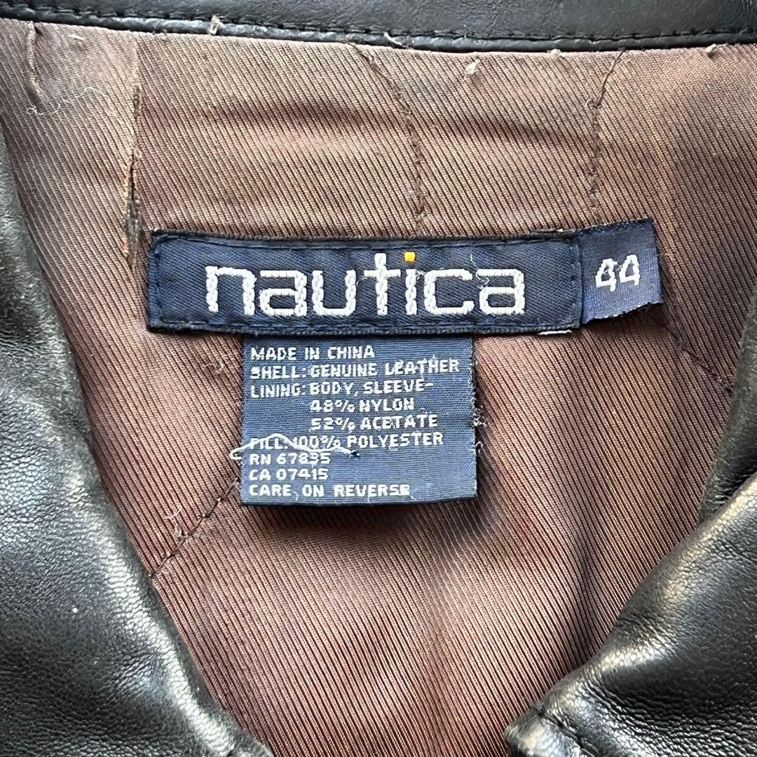 80s- NAUTICA A2 レザージャケット XL 短丈 海外ストリート - メルカリ