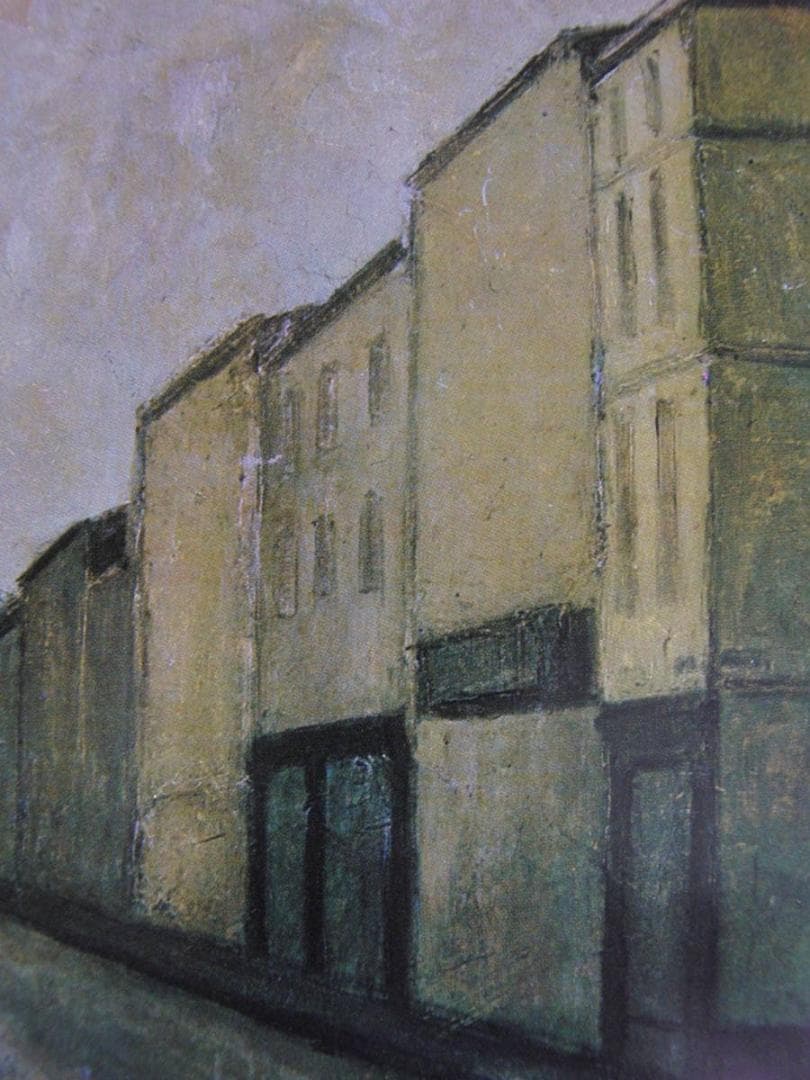 ベルナール・ビュッフェ、【Rue de village】、希少な額装用画集より