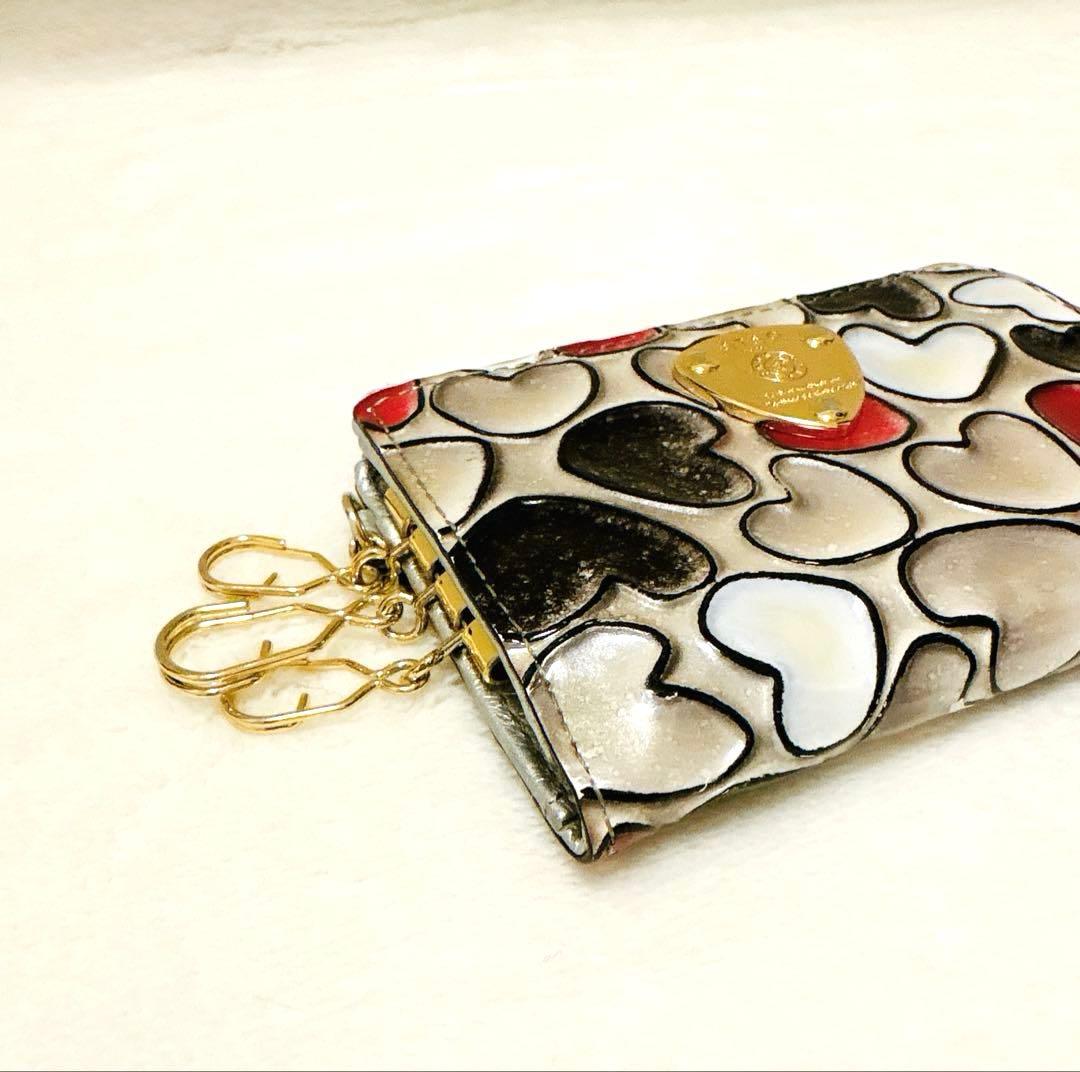 ATAO ベル プラチナグラス ハート ミニ財布 キーケース ハッピーヴィ