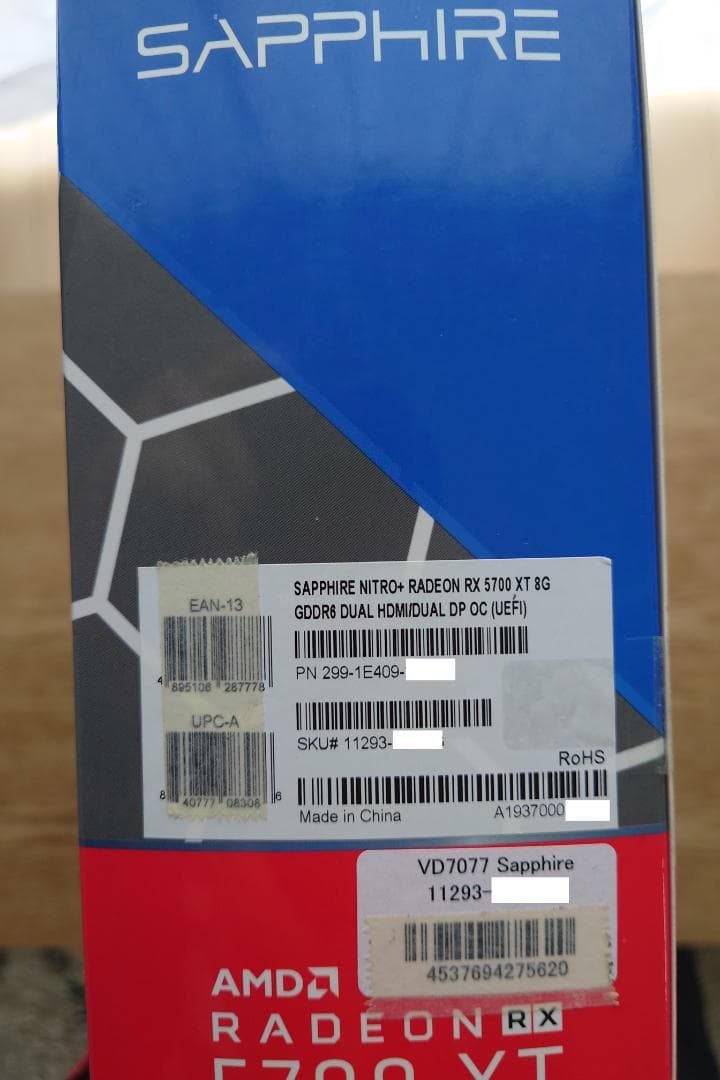 Sapphire Radeon RX 5700 XT 8GB グラフィックボード