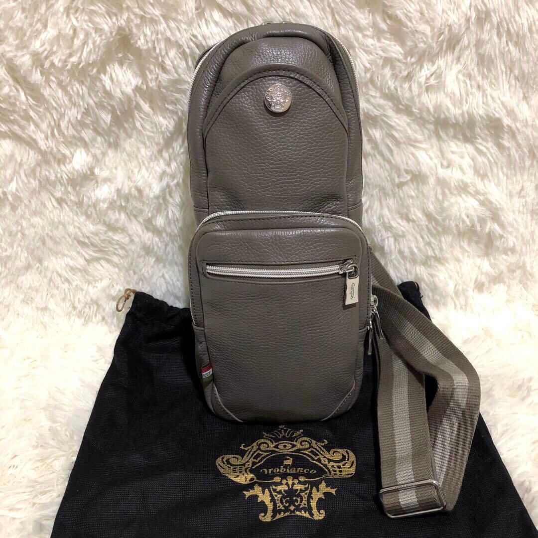 現行·未使用✨オロビアンコ　レザー ボディバッグ ムッカ メンズ Orobianco（オロビアンコ） 最大53%☆3/1迄 日本正規品 ボディバッグ