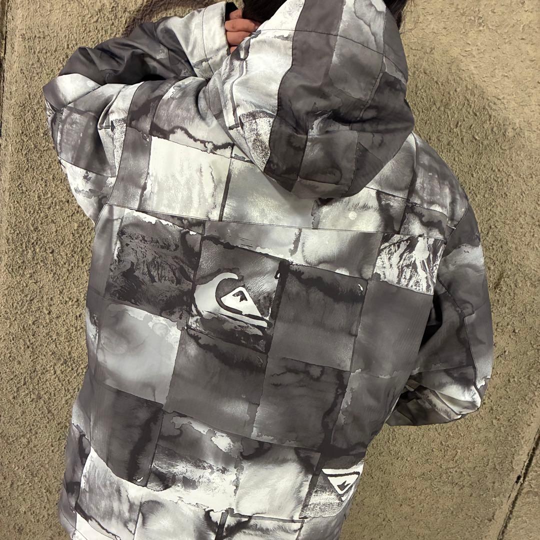 希少XL⭐︎クイックシルバー スノボーウェア マーブル模様ワンポイント