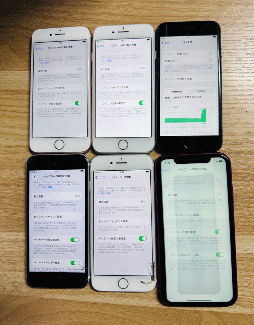 iPhone まとめ売り 6台セット（iPhone8 / SE2 / XR）