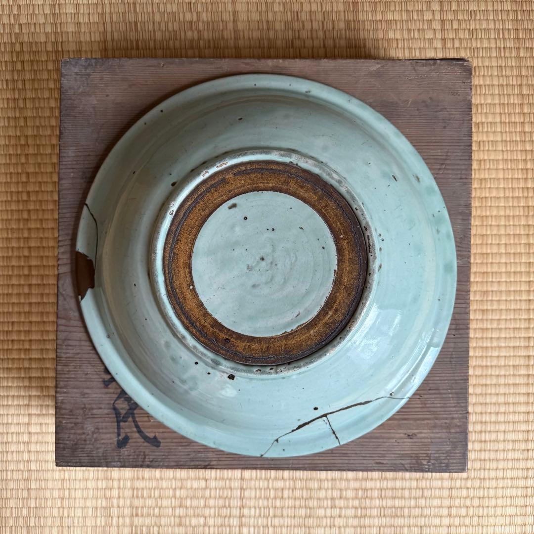 初期伊万里 古波佐見 青磁 大皿 大盤 江戸時代 呉須赤絵 鍋島 古美術