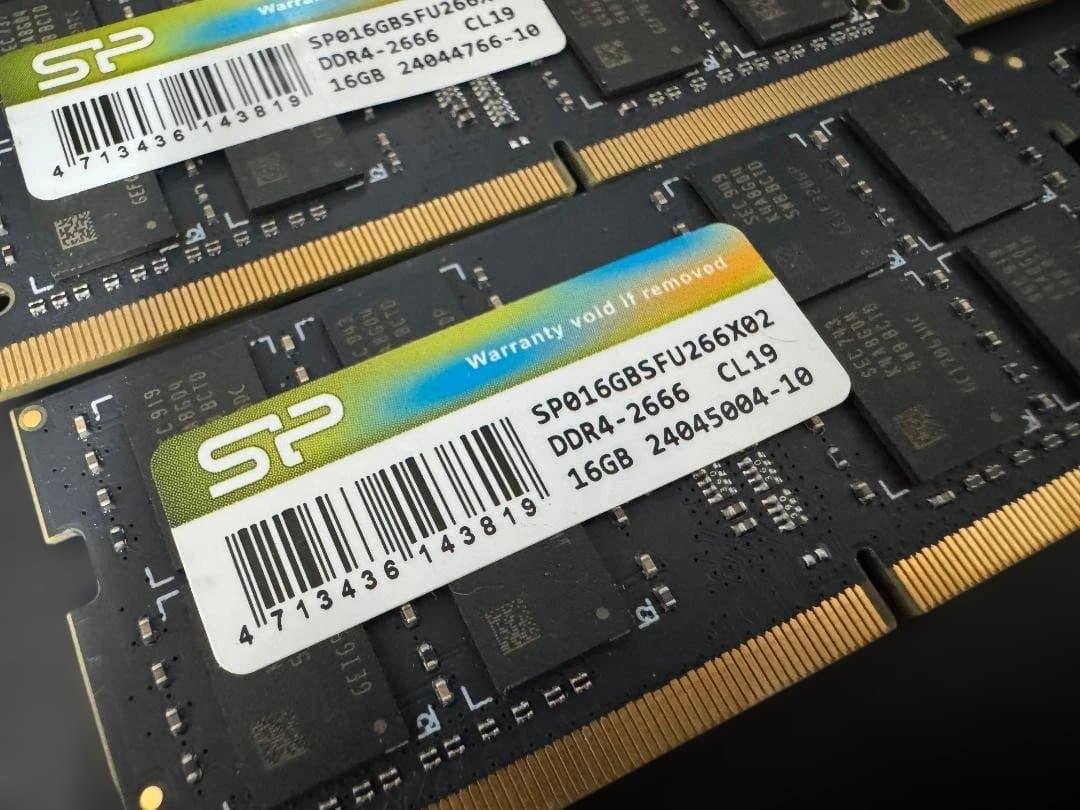 SP 16GB DDR4 2666MHz CL19 メモリ４枚セット