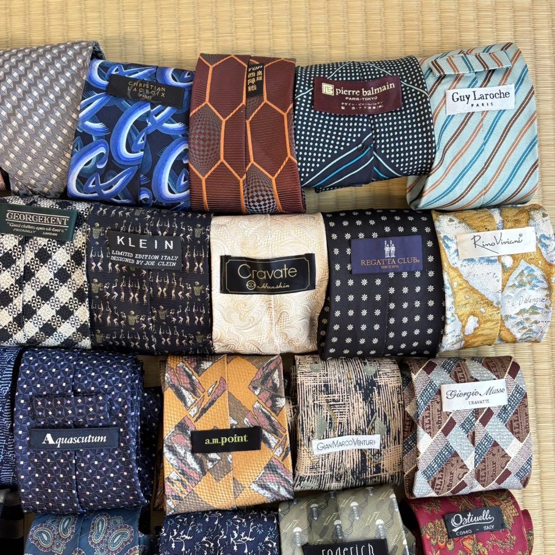 ハイブランドネクタイ 50本セット 全てシルク エルメス ゼニア まとめ