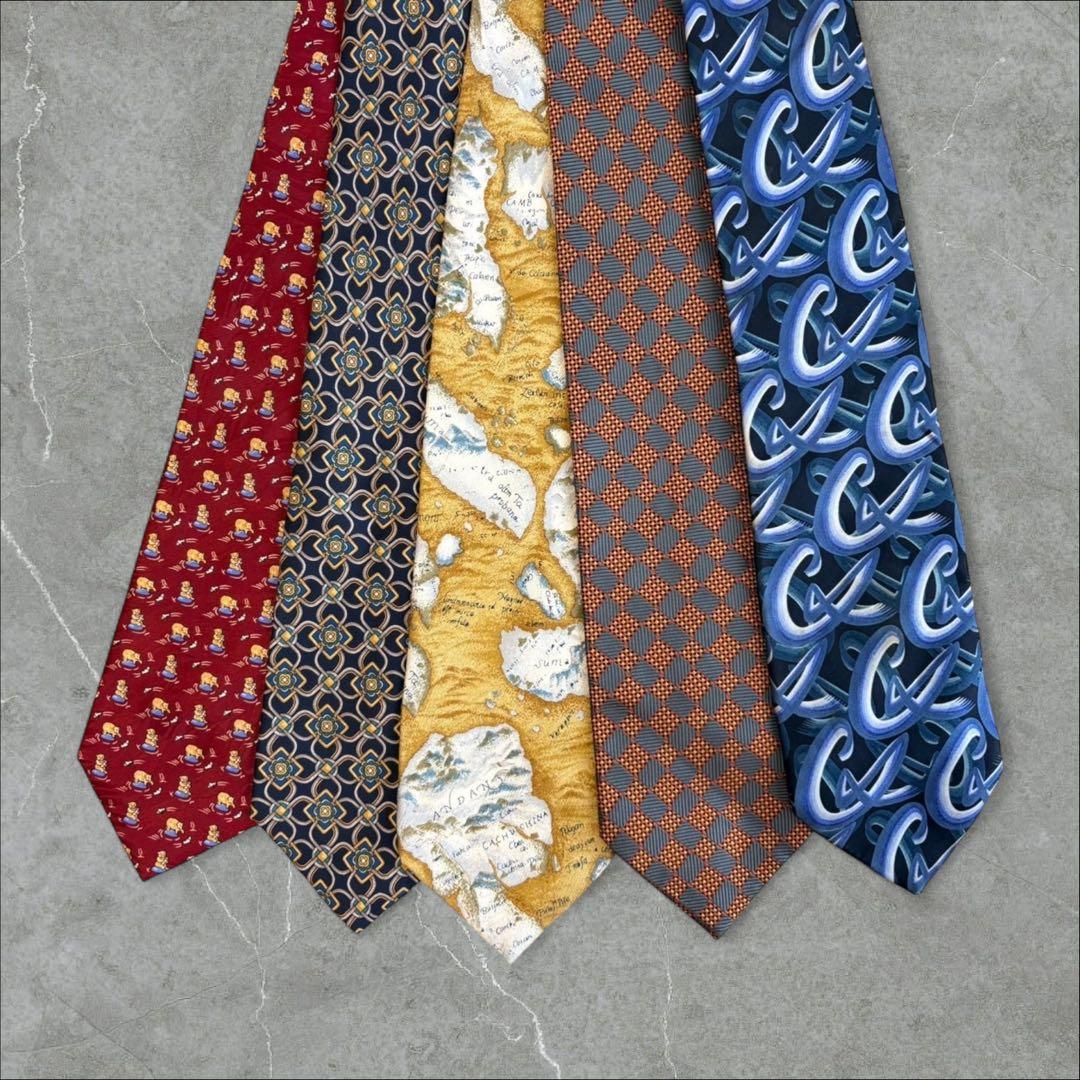 ハイブランドネクタイ 50本セット 全てシルク エルメス ゼニア まとめ