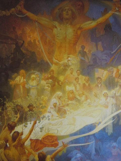 アルフォンス・ミュシャ、スラヴ賛歌、希少な画集より、新品高級額