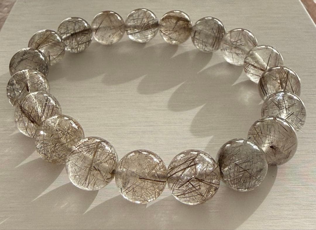 高品質　シルバールチル ◇高品質◇シルバールチル丸玉ブレスレット 17-18mm｜マライカ公式通販