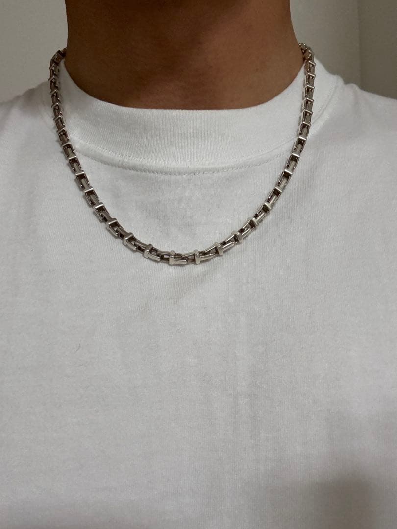 l様専用 Tiffany Tナローチェーンネックレス シルバー ハードウェア