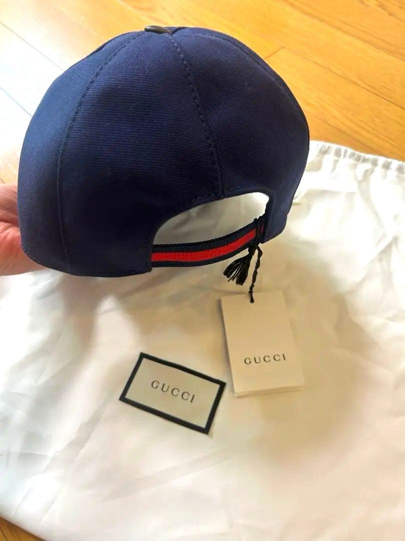ノックス様専用】GUCCI キャップ ネイビーS - メルカリ