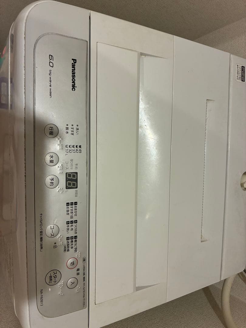 期間限定出品　パナソニック　洗濯機　na-f60b13 2019年製　6kg