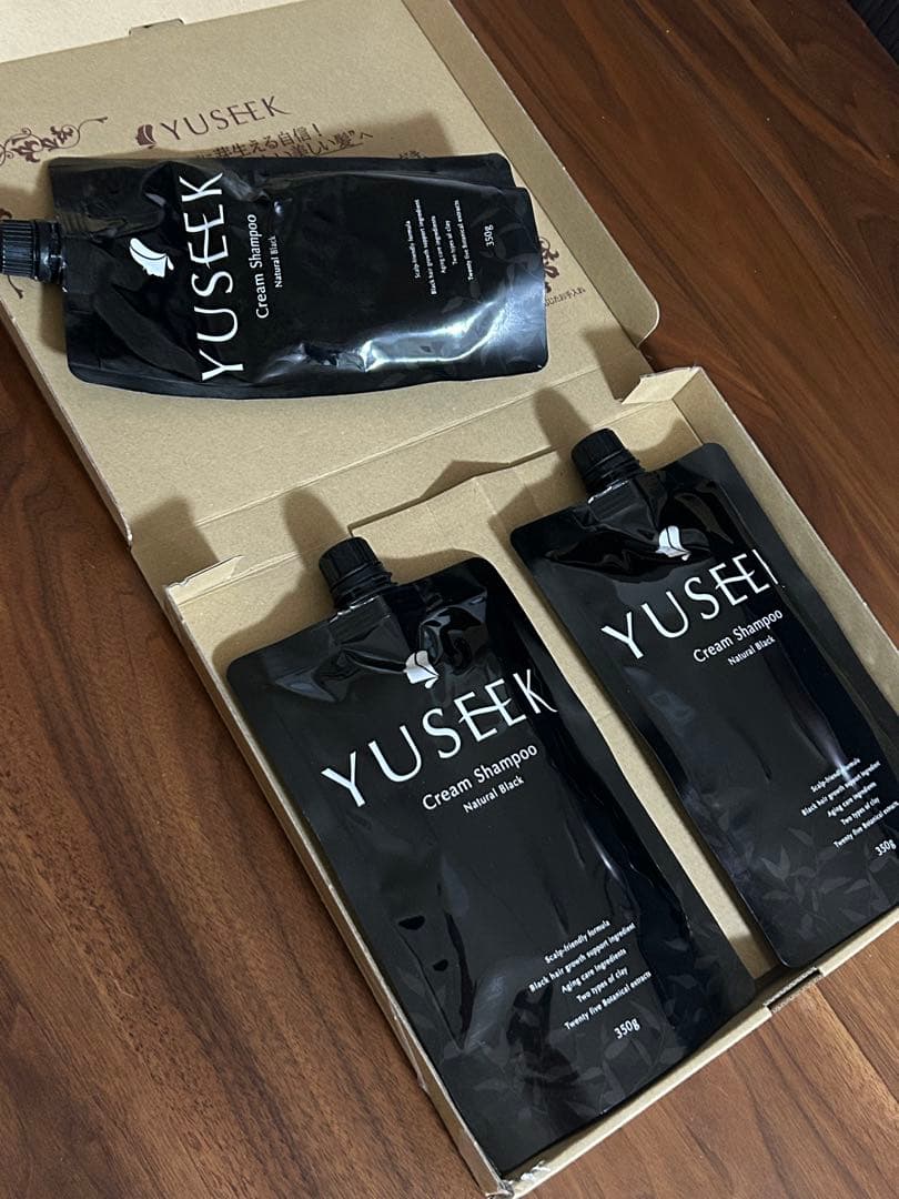 新品未開封2個とおまけ1個のYUSEEK クリームシャンプー 白髪染め 楽天市場】白髪染め YUSEEK ユーシーク クリームシャンプー 白髪