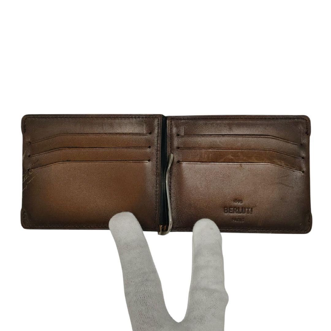 ベルルッティ マネークリップ フィギュア 折り財布 ブラウン