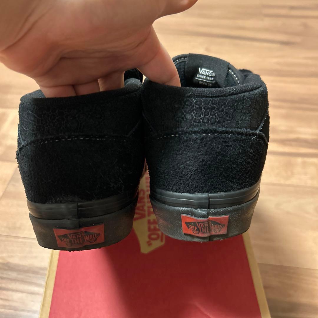 vans ハーフキャブ 26.5 スエード黒 ブラックソール - メルカリ