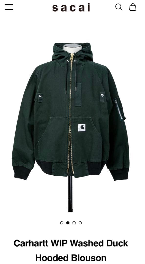 sacai x Carhartt WIP Washed Duck Hooded - メルカリ