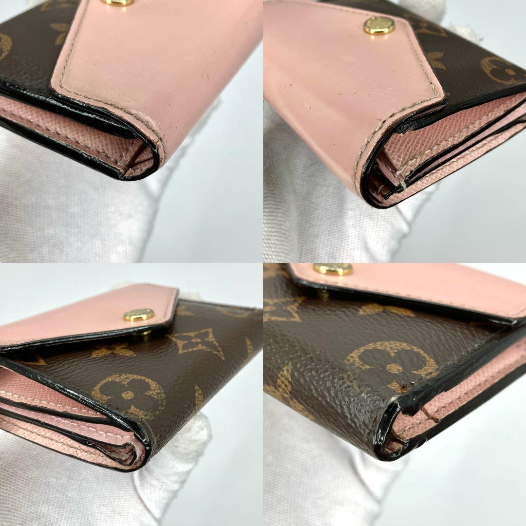 ルイヴィトン モノグラム ポルトフォイユゾエ ローズバレリーヌ 三