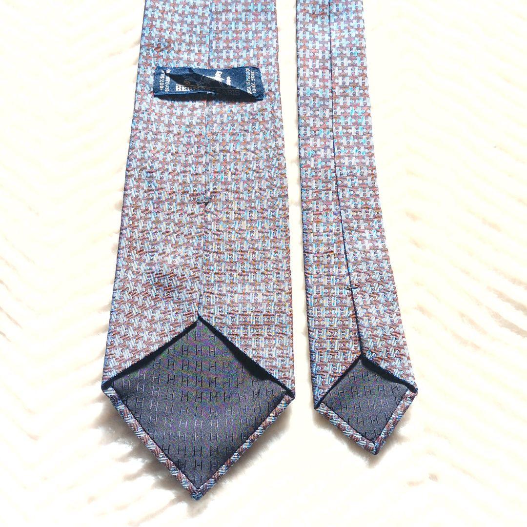 HERMES ネクタイ ファソネ H柄 高級 ハイブランド あんしん鑑定 - メルカリ