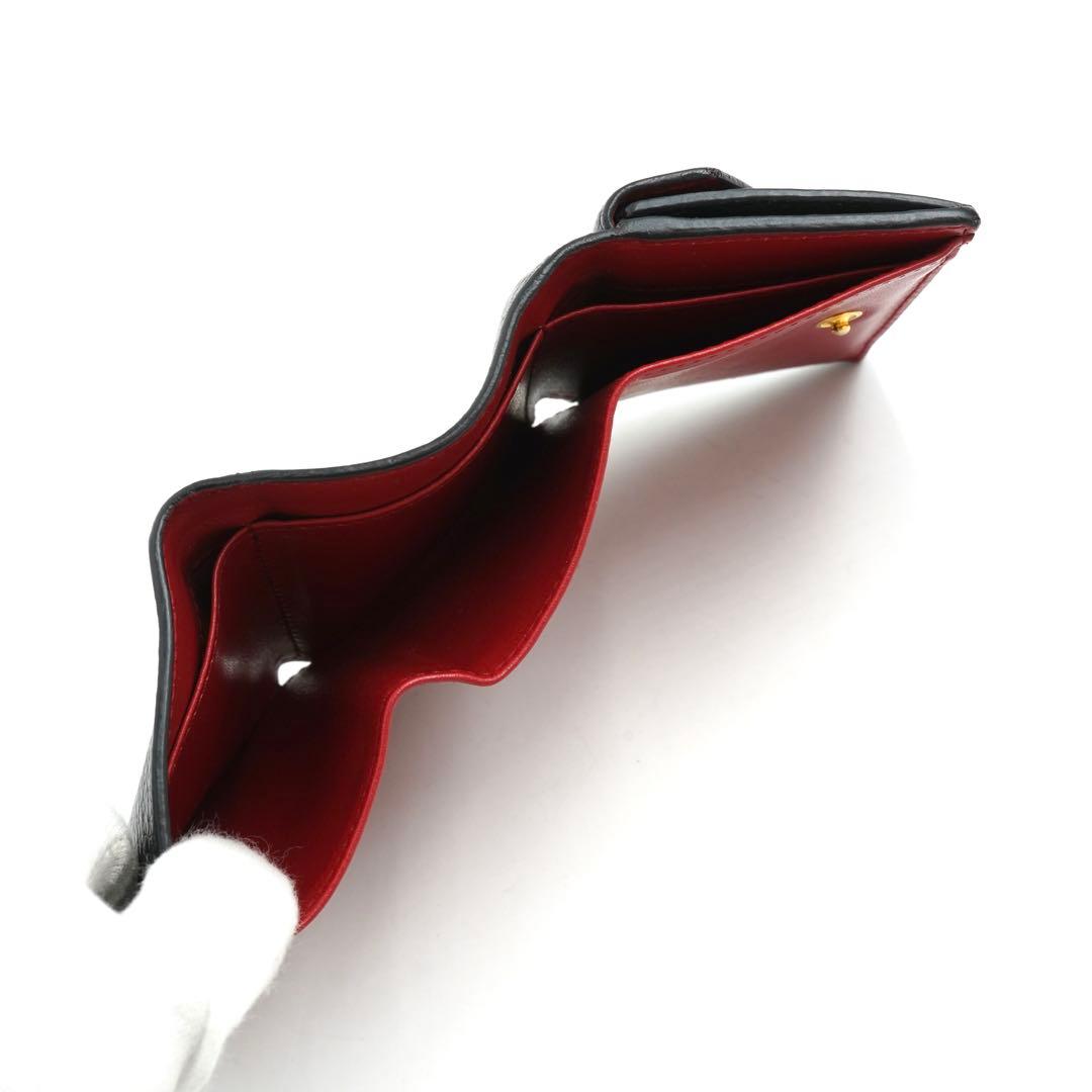 ✨未使用に近い✨ PRADA ミニ財布 ヴィッテロダイノ シボ革 バイカラー