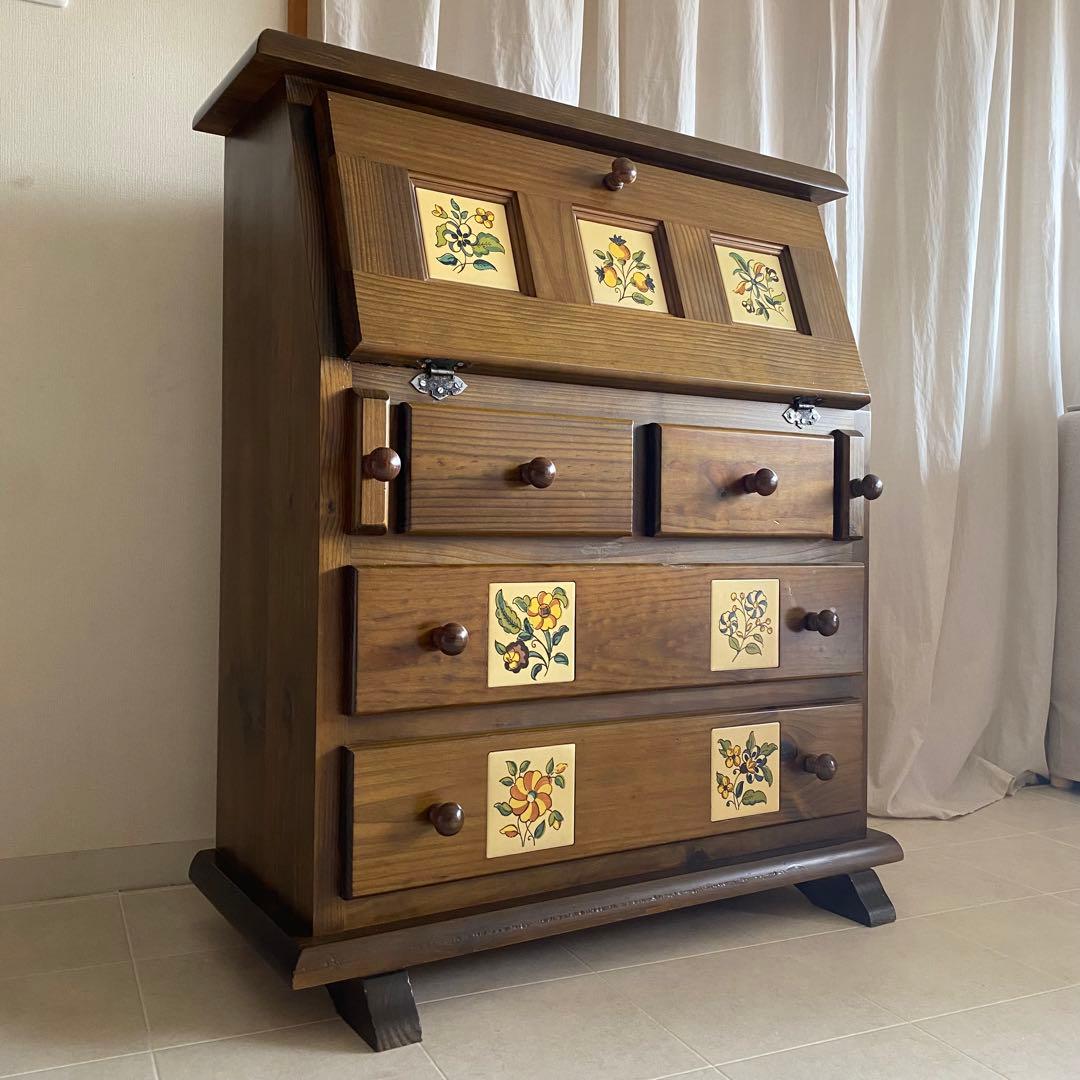 ACTUS スペイン製 ライティングビューロー デスク 北欧 チェスト