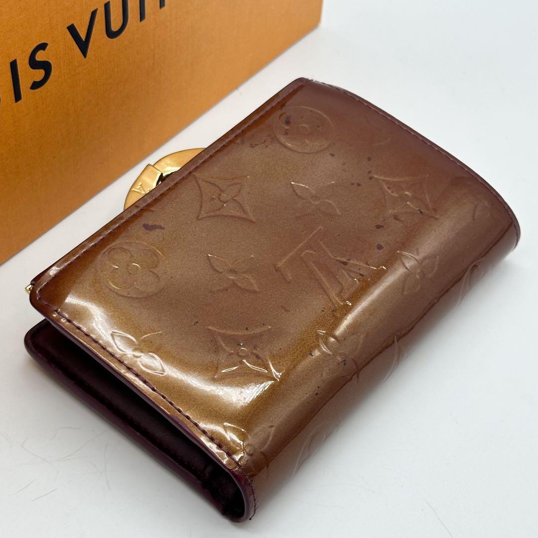 ルイヴィトン ポルトフォイユ ヴィエノワ ヴェルニ がま口 二つ折り