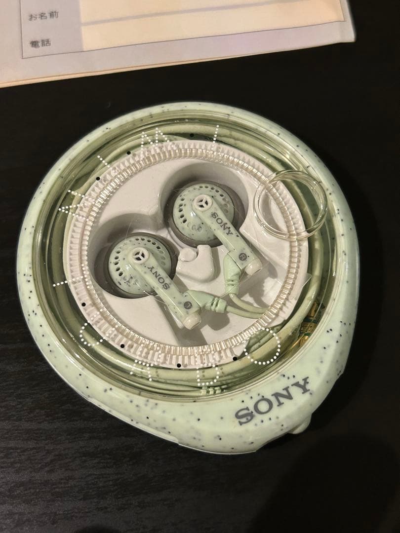 ソニー イヤホン ヌードMDR-E444 XNライトグリーン巻き取り式ケース