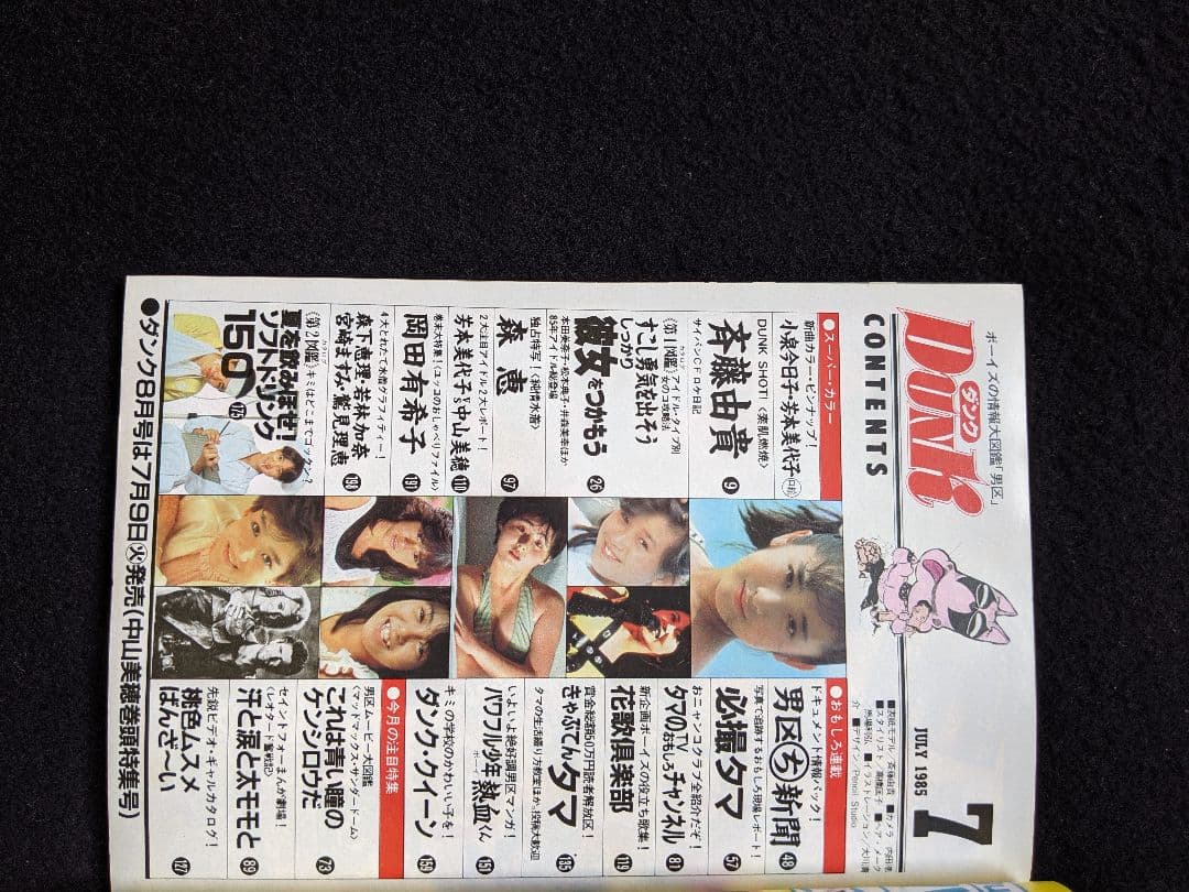 ダンク 斉藤由貴 小泉今日子 中森明菜 おニャン子クラブ 石野陽子 岡田