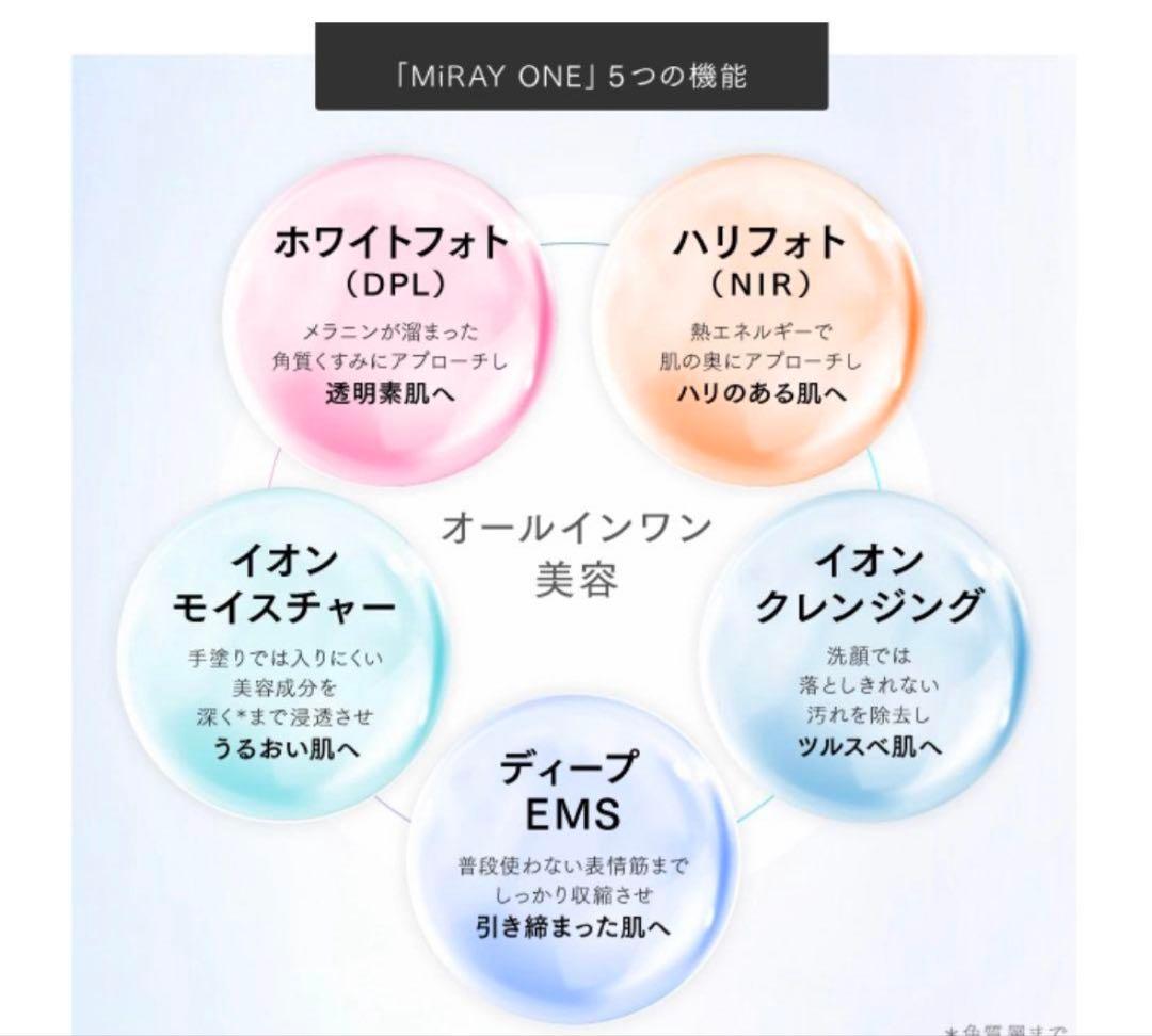 【新品、正規品】MiRAY ONE マルチヘッド美顔器 ブラック