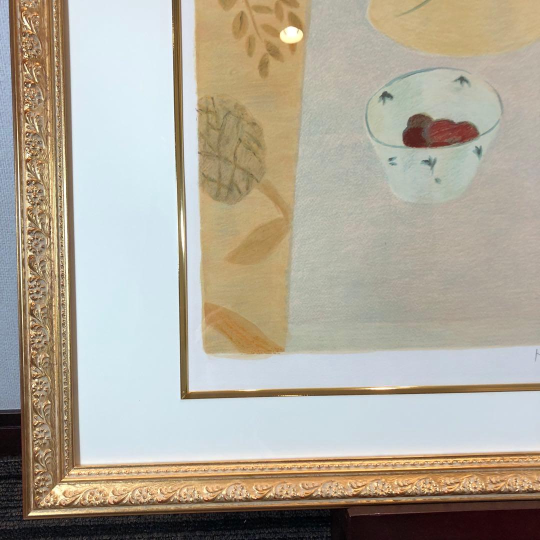 ボンコンパン 「テーブルの上の観葉植物」 リトグラフ 直筆サイン入り