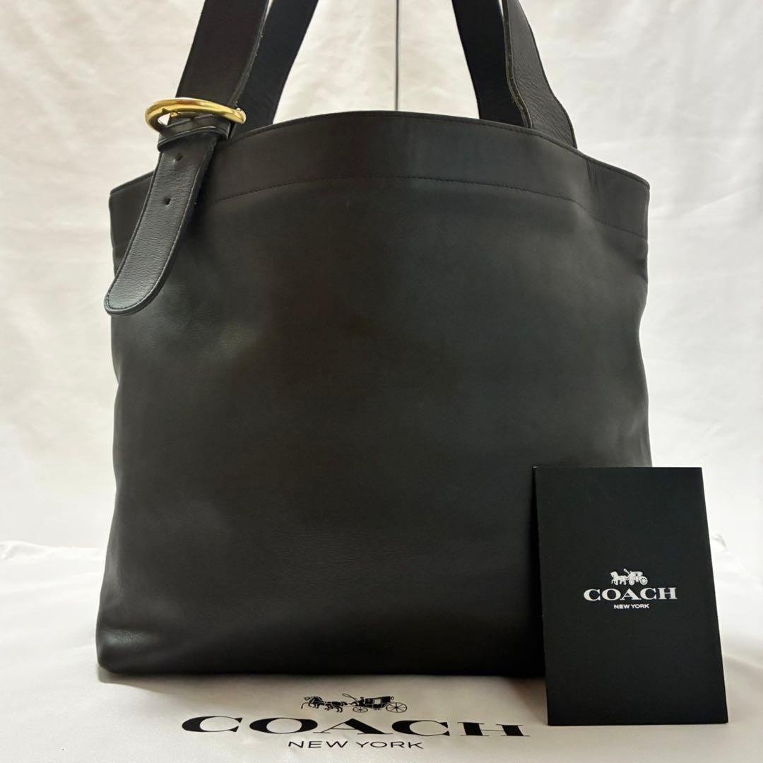 美品】オールドコーチ 4140 トートバッグ レザー 肩掛け 本革 A4可 黒