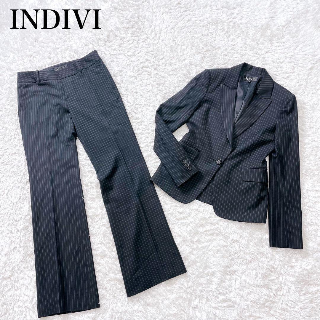 インディヴィ パンツ スーツ セットアップ ストライプ - メルカリ