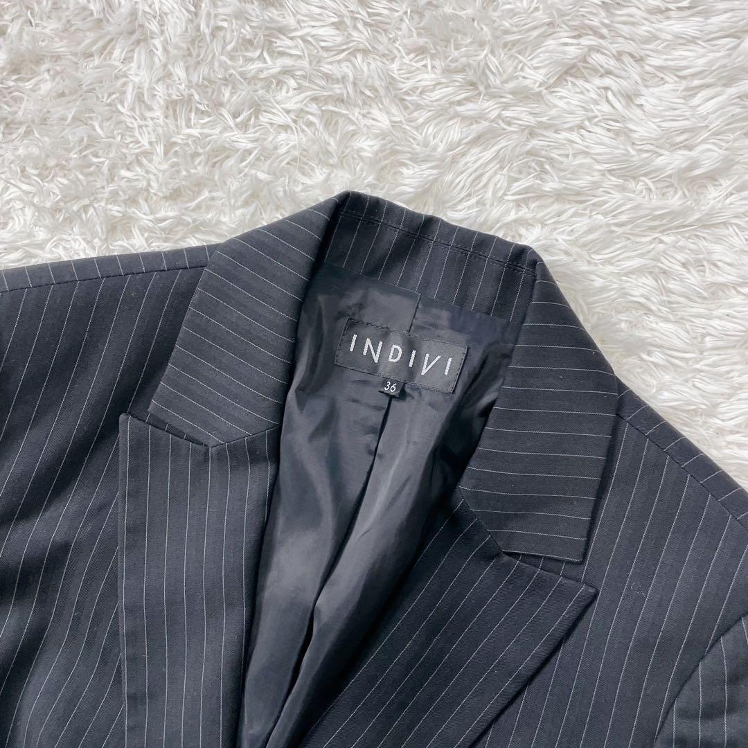 インディヴィ パンツ スーツ セットアップ ストライプ - メルカリ