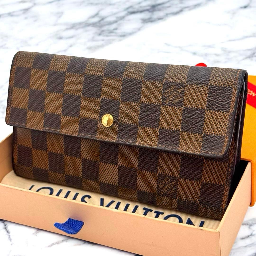 極美品✨️ルイヴィトン ダミエ エベヌ インターナショナル 三つ折り