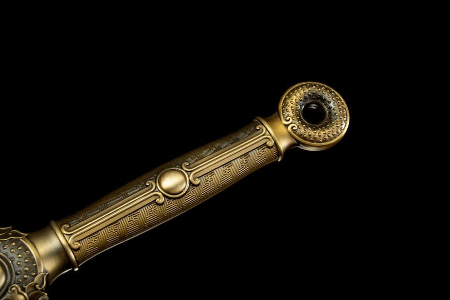 金バット麟龍-直刀 古兵器 武具刀装具日本刀模造刀 居合刀