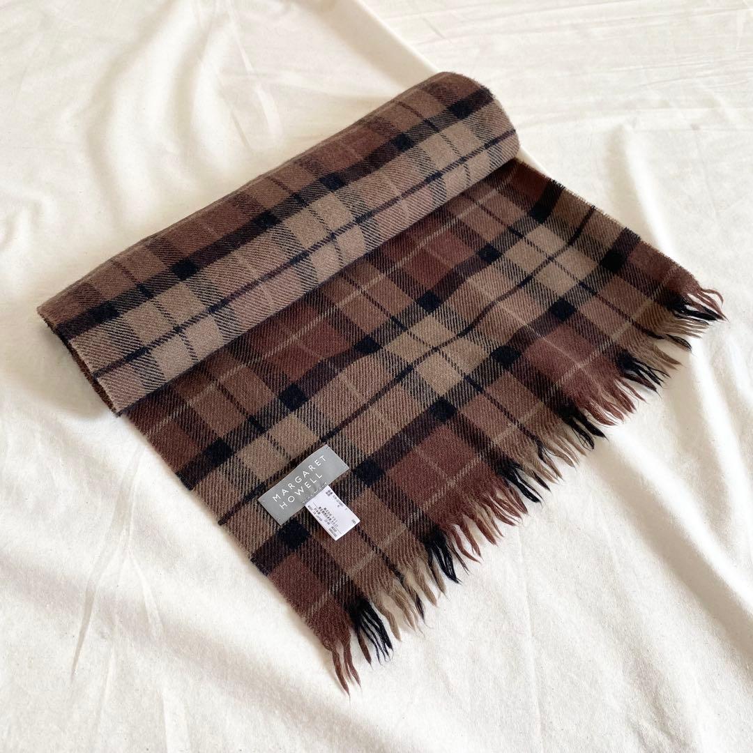 マーガレットハウエル 2023AW CHECK WOOL SCARF 日本製 - メルカリ
