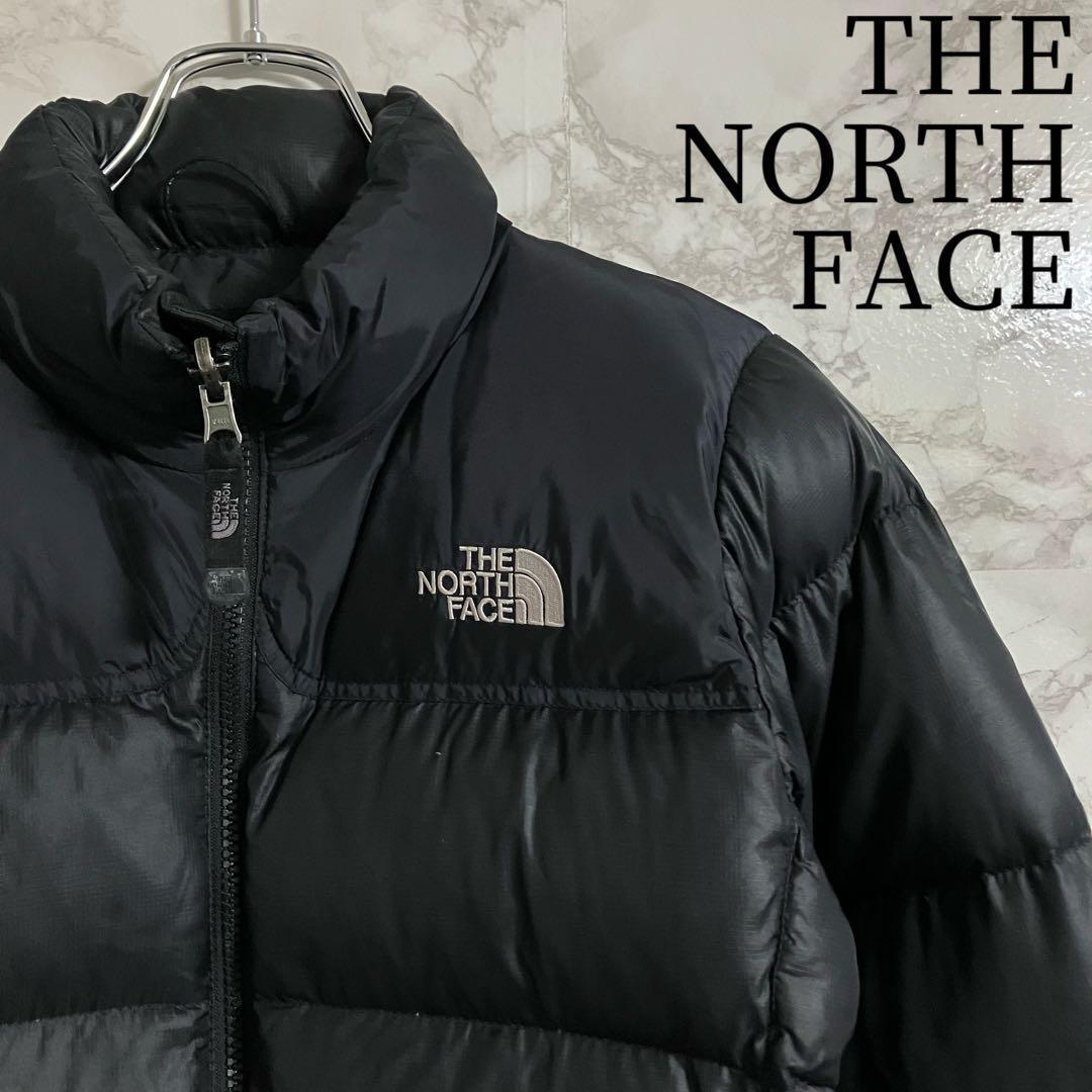 《希少》ザノースフェイス　ヌプシ　ダウンジャケット 刺繍ロゴ　ブラック　M