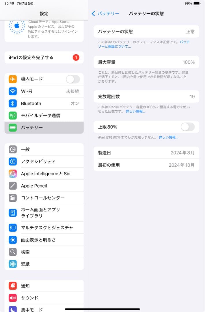 Apple iPad mini(A17 pro)シルバー セルラー 1TB