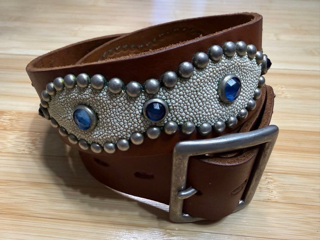 ⭐️HTC⭐️オーバーレイスティングレイベルト⭐️ブラウンレザー