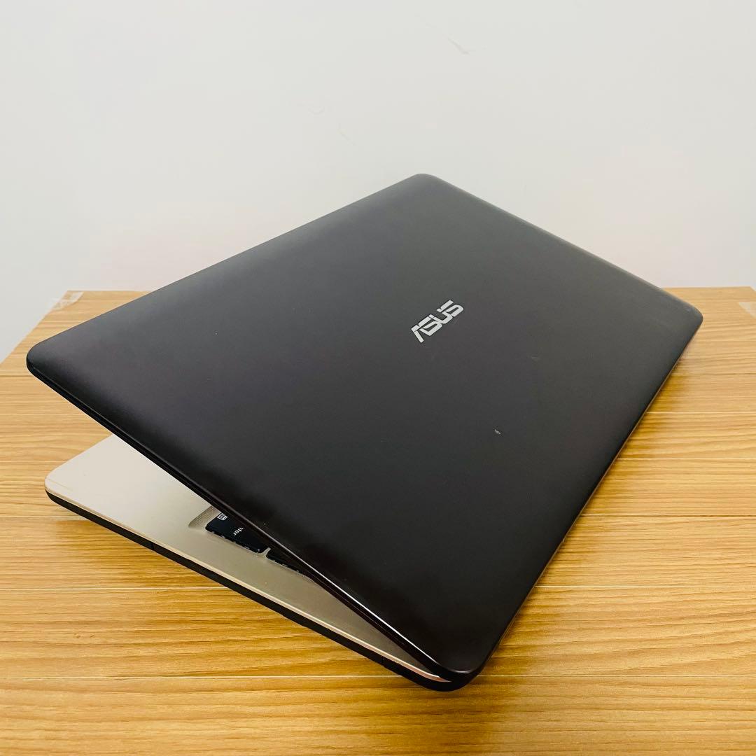 ゴールドASUS ノートパソコン　SSD Windows11オフィスDVD