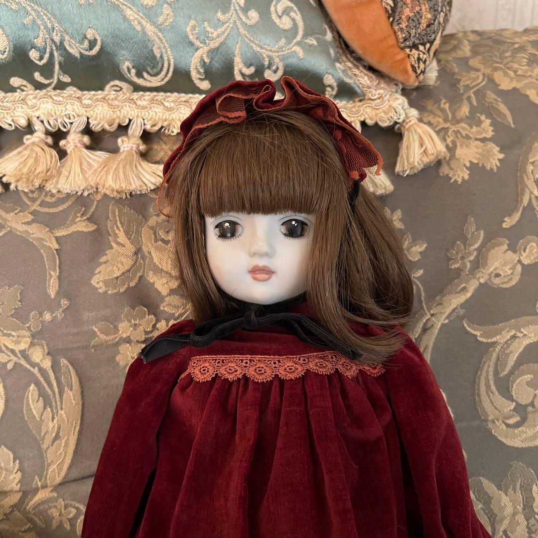 SANKYO三協 ビスクドールオルゴール人形 陶器 昭和アンティーク 日本製