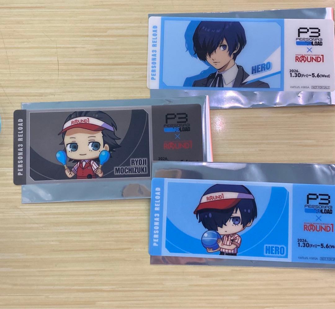 ペルソナ3 ペルソナ ラウンドワン 缶バッジ コンプリート 結城理