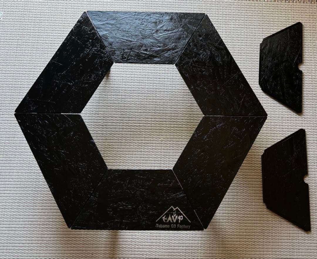 まー様専用出品 ヘキサテーブル50 センターテーブル付きブラック塗装